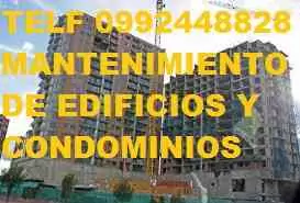 Telf 0992448828 MANTENIMIENTO GENERAL DE EDIFICIOS Y CONDOMINIOS